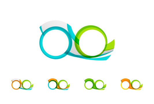 Set of infinity concepts, loop logo designs