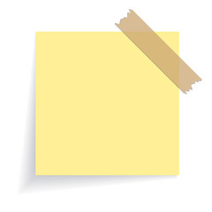 Square yellow note paper