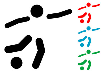 Pictograma futbol varios colores