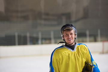 Fototapeta premium ice hockey player portrait