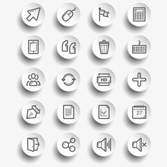 Set of web icons for business, finance and communication