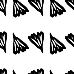 Pattern of leaves of ginkgo biloba silhouettes for women's