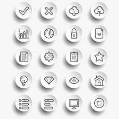 Set of web icons for business, finance and communication