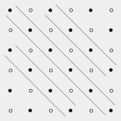 Pattern geometric seamless monochrome minimalistic dots, zig zag lines