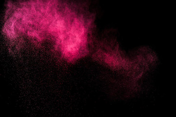 Abstract red and pink paint Holi.
