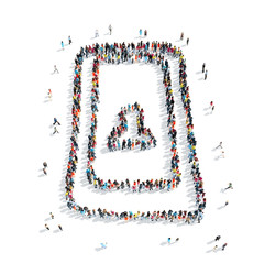 group  people  shape  smartphone