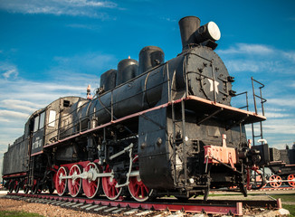 Obraz premium old steam locomotives of the 20th century