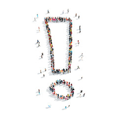 people shape  exclamation mark
