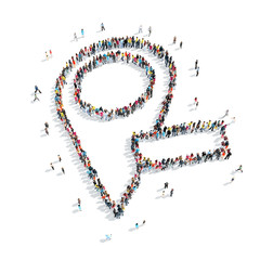 people  shape map pointer cartoon