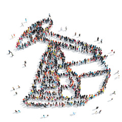 people shape  oil rig