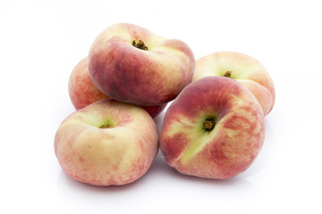 Peach on the white isolatd background.