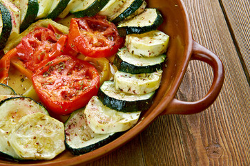 Fırında Kabak Dizme.Turkish cuisine