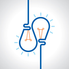 light bulb idea vector illustration