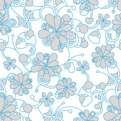 Floral seamless background pattern for continuous replicate