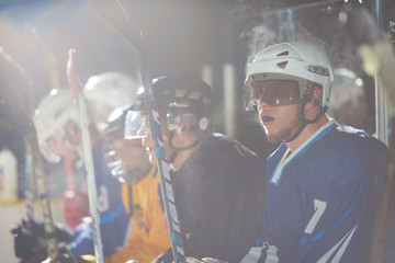 Naklejka premium ice hockey player portrait