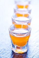 alcohol drink in glasses