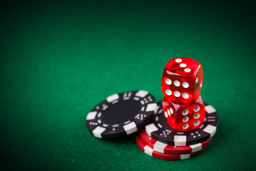 Red dice and chips