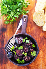 homemade blood sausage