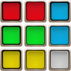 chrome button several versions eps10