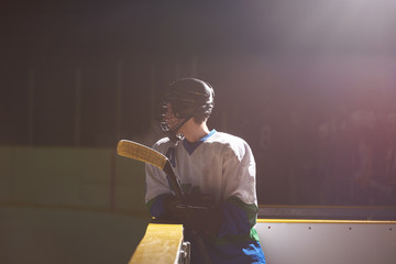 ice hockey player portrait