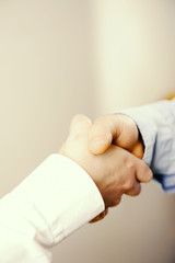 Handshake of businessmenoncepts - soft focus