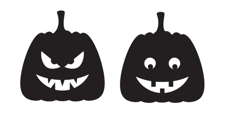 Scary and Friendly Vector Halloween Pumpkin Icons © HowLettery Studio