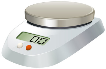 Lab scale with metal plate