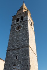 Fototapeta na wymiar Bell tower in istrian village