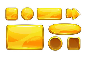 Cartoon golden game assets