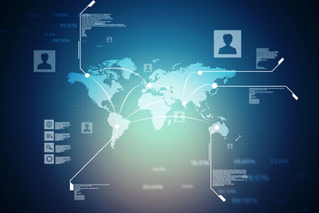 World Map Business background
