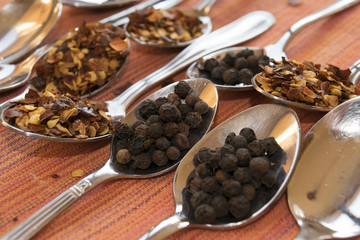 crushed red pepper and black pepper