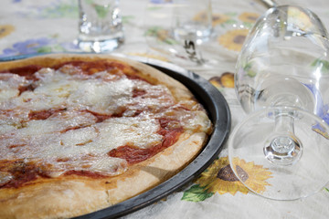 homemade margherita pizza