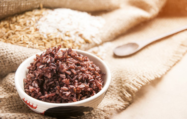 Steamed Rice berry ,healthy food&ingredient.
