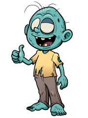Vector illustration of Cartoon zombie