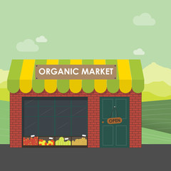 Organic market concept.