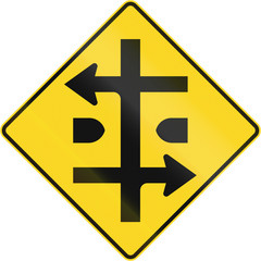 Obraz premium Divided Highway Intersection in Canada