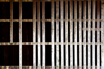 Ancient wooden house wall texture background