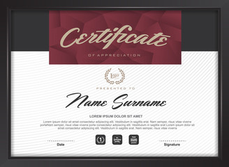 certificate template with clean and modern pattern,
Luxury golden,Qualification certificate blank template with elegant,Vector illustration 
