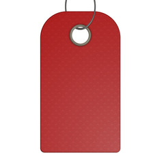 Christmas card tag isolated on white background