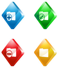 glass transparent color icon set