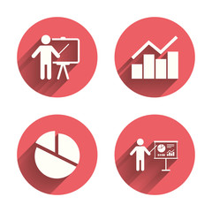 Diagram graph Pie chart. Presentation billboard.