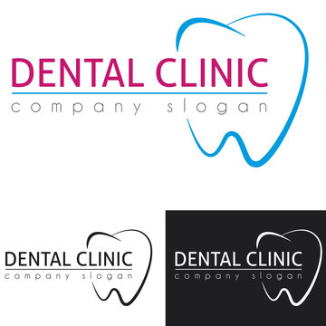 Dental Clinic Logo, Icon 100% Hand Draw