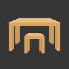 vector table,flat design,no gradient