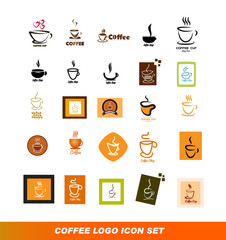 Fototapeta na wymiar Coffee logo icon set
