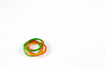 Naklejka premium Rubber band on white background