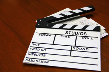 Clapperboard /  A clapperboard is a device for filmmaking