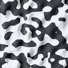 cow fabric seamless pattern texture background - animal leather - black and white spots