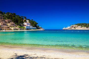 beach and azure sea in Port de Soller
