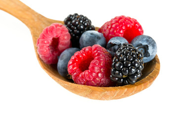 summer berries isolated on white