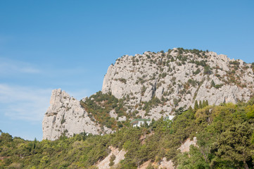 Fototapeta na wymiar Koshka or Cat mountain. Black Sea coast, Simeiz, Crimea